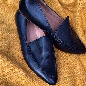 Madewell Black leather  loafers. Like new
